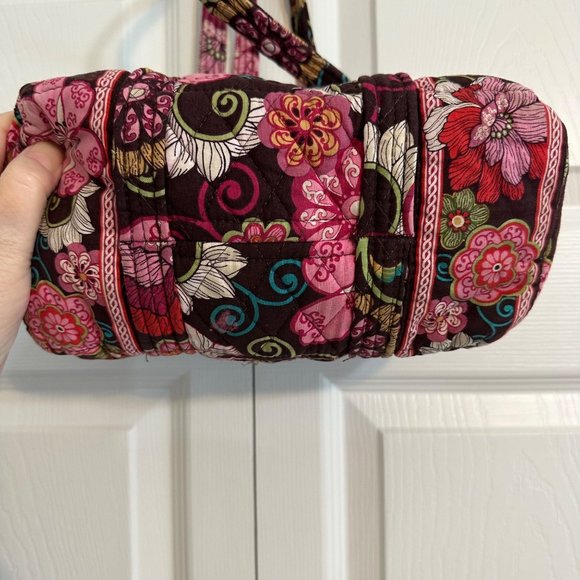Retired Style & Fabric Mod Floral Pink '07 Vera Bradley Bag 11x5x6 SEE PICS - Picture 3 of 9